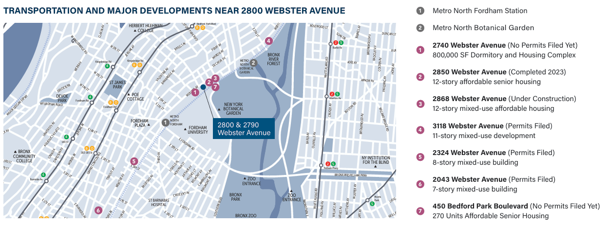 transportation and major dev near 2800 webster avenue